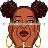 Afro Goddess Afro Puff Bamboo Earrings Classy Hipster Boss Lady Black Woman Nubian Queen Melanin SVG Cutting Files For Silhouette Cricut and More