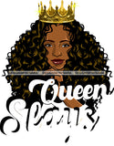 Afro Queen Slay Urban Girl Goddess Hipster Boss Lady Black Woman Nubian Melanin SVG Cutting Files For Silhouette Cricut and More