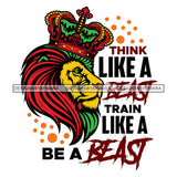 Rasta Lion Animal Beast Mood Motivational Quote Strong Powerful White Background SVG JPG PNG Vector Clipart Cricut Silhouette Cut Cutting