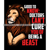 Lion Animal Beast Mood Motivational Quote Taking Risks Black Background SVG JPG PNG Vector Clipart Cricut Silhouette Cut Cutting