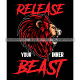 Lion Animal Beast Mood Motivational Quote Successful Support Black Background SVG JPG PNG Vector Clipart Cricut Silhouette Cut Cutting