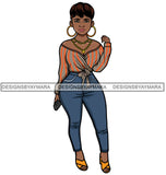 Afro Lola Fashion Model Beauty Stylish Trendy Girl Glamour Vogue .SVG Clipart Vector Cutting Files For Silhouette Cricut and More!