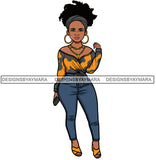 Afro Lola Fashion Model Beauty Stylish Trendy Girl Glamour Vogue .SVG Clipart Vector Cutting Files For Silhouette Cricut and More!