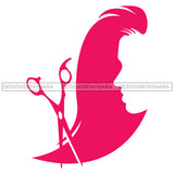 Beauty Salon Logo Hair Fashion Professional Beautiful Care Girl Hairdresser Cutting Files For Silhouette Cricut and More!