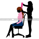 Beauty Salon Logo Hair Fashion Professional Beautiful Care Girl Hairdresser Cutting Files For Silhouette Cricut and More!