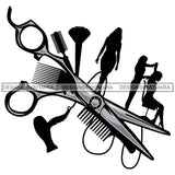 Beauty Salon Logo Hair Fashion Professional Beautiful Care Girl Hairdresser Cutting Files For Silhouette Cricut and More!