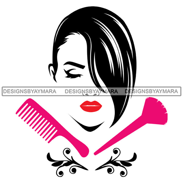 Beauty Salon Logo Hair Fashion Professional Beautiful Care Girl Hairdresser Cutting Files For Silhouette Cricut and More!