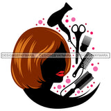Beauty Salon Logo Hair Fashion Professional Beautiful Care Girl Hairdresser Cutting Files For Silhouette Cricut and More!