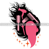 Beauty Salon Logo Hair Fashion Professional Beautiful Care Girl Hairdresser Cutting Files For Silhouette Cricut and More!
