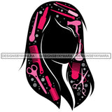 Beauty Salon Logo Hair Fashion Professional Beautiful Care Girl Hairdresser Cutting Files For Silhouette Cricut and More!