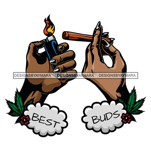 Best Buds Weed Lighter Joint Blunt SVG JPG PNG Vector Clipart Cricut Silhouette Cut Cutting