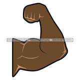 Bicep Arm Black Man Arm Flexing SVG JPG PNG Vector Clipart Cricut Silhouette Cut Cutting