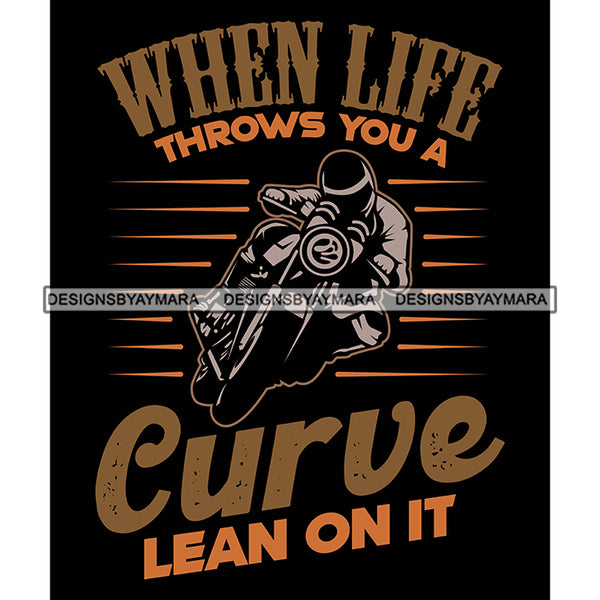 Motorcycle Biker Life Quote Speed Adventure Outdoor Sport Black Background SVG JPG PNG Vector Clipart Cricut Silhouette Cut Cutting