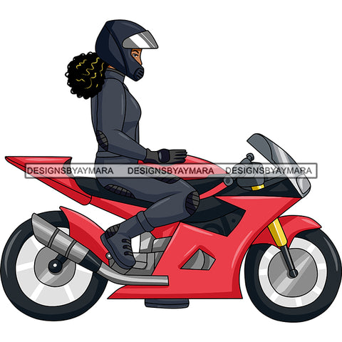 Biker Girl Chick Motorcycle Woman Riding Sport Bike Gear Helmet Protection Speed Angel Two Wheels SVG JPG PNG Vector Clipart Cricut Silhouette Cut Cutting