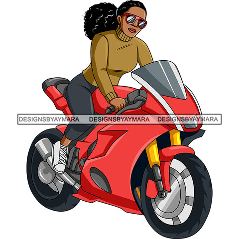 Biker Girl Chick Motorcycle Woman Riding Sport Bike Gear Helmet Protection Speed Angel Two Wheels SVG JPG PNG Vector Clipart Cricut Silhouette Cut Cutting