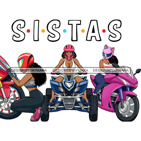 Sistas Biker Girls Best Friends Chick Motorcycle Woman Riding Sport Bike Gear Helmet Protection Speed Angel Two Wheels JPG PNG Clipart Cricut Silhouette Cut Cutting