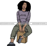 Black Woman With Purple Shirt Black Lives Matter JPG PNG Clipart Cricut Silhouette Cut Cutting