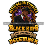 Sexy Afro Man King December Birthday Sophisticated Holding Cigar Classic Hat Style SVG JPG PNG Vector Clipart Cricut Silhouette Cut Cutting