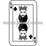 Ace King Man Royalty Blackjack Casino Card Game Attractive Black Man Bearded Hipster Male Guy Hombre Macho Manly SVG Files For Cutting