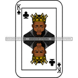 Ace King Man Royalty Blackjack Casino Card Game Attractive Black Man Bearded Hipster Male Guy Hombre Macho Manly SVG Files For Cutting