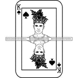 Ace King Man Royalty Blackjack Casino Card Game Attractive Black Man Bearded Hipster Male Guy Hombre Macho Manly SVG Files For Cutting