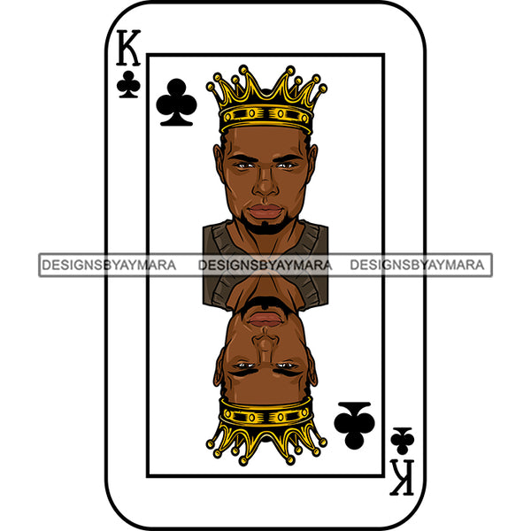 Ace King Man Royalty Blackjack Casino Card Game Attractive Black Man Bearded Hipster Male Guy Hombre Macho Manly SVG Files For Cutting