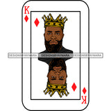 Ace King Man Royalty Blackjack Casino Card Game Attractive Black Man Bearded Hipster Male Guy Hombre Macho Manly SVG Files For Cutting