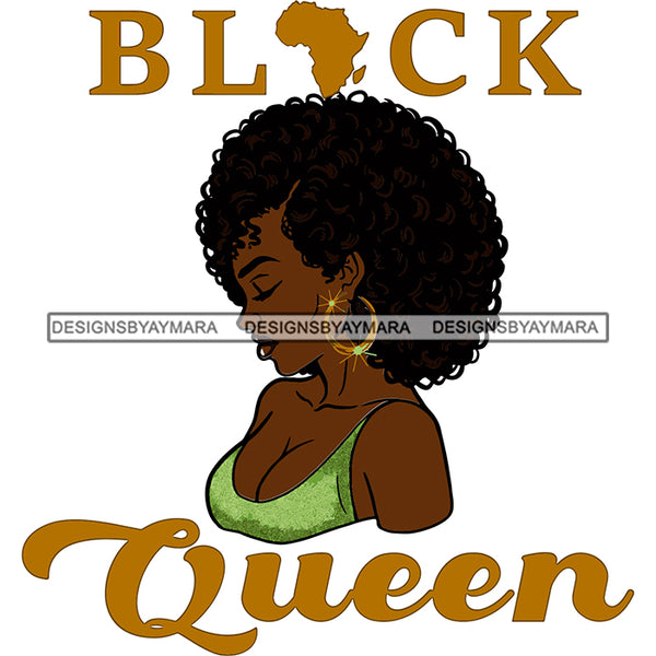 Black Queen In Gold Africa SVG JPG PNG Vector Clipart Cricut Silhouette Cut Cutting