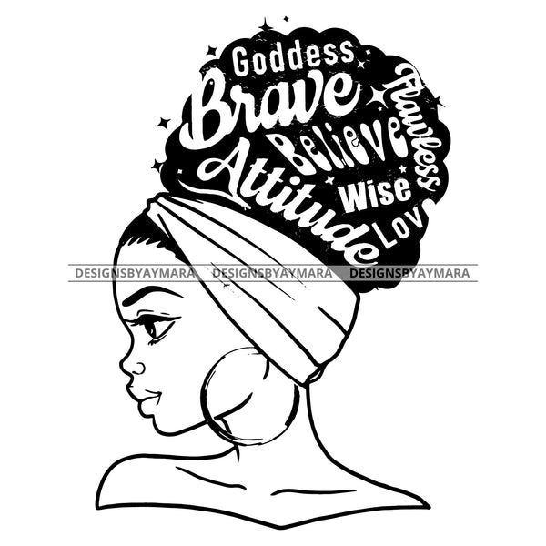 Brave Goddess Diva Wise Black Queen  In BW  SVG JPG PNG Vector Clipart Cricut Silhouette Cut Cutting