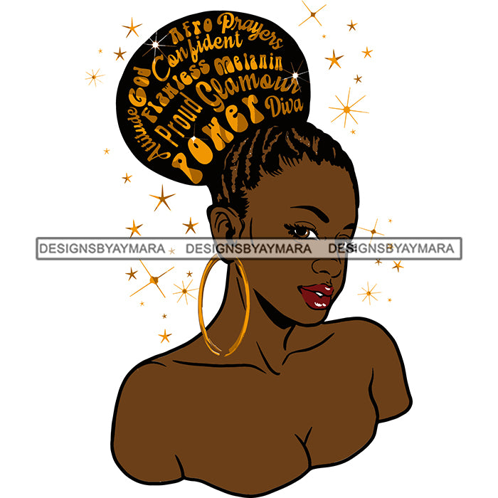 Power Goddess Diva Black Queen In Color With Words SVG JPG PNG Vector ...