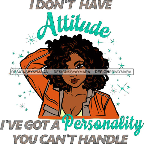 Afro Black Woman Goddess Queen Sexy Woman Life Quotes Attitude Curly Hair Style SVG Cutting Files For Silhouette Cricut