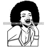Black Hot Sexy Woman Black Mole Face Wearing Red Dress Showing Cleavage Bracelet Curly Hairs Style Girl Red Lipstick Makeup Golden Gold Earrings Jewelry Magic Melanin Nubian Lady SVG JPG PNG Vector Clipart Cricut Silhouette Cut Cutting Black And White
