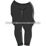 Harem Joggers Black Color Cute Casual Clothes Modern Trendy Fashion Style SVG JPG PNG Vector Clipart Cricut Silhouette Cut Cutting