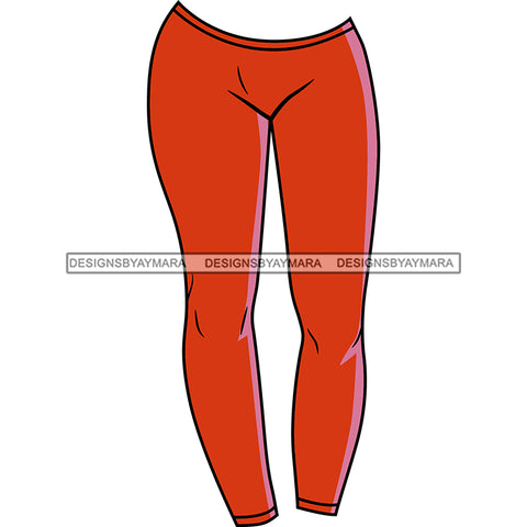 Leggings Red Color Cute Casual Clothes Modern Trendy Fashion Style SVG JPG PNG Vector Clipart Cricut Silhouette Cut Cutting