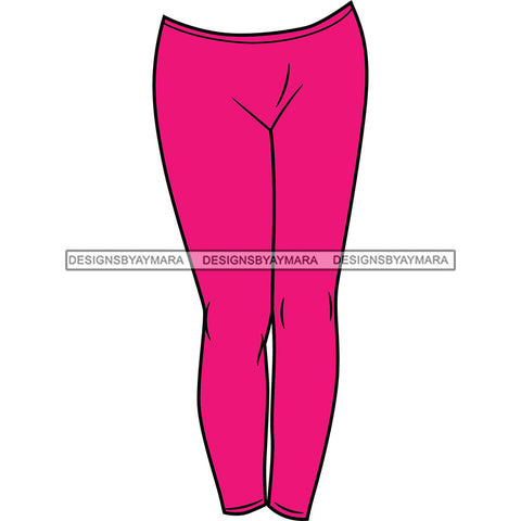 Tight Pants Magenta Color Cute Casual Clothes Modern Trendy Fashion Style SVG JPG PNG Vector Clipart Cricut Silhouette Cut Cutting