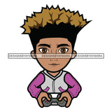 Teenager Boy Playing Video Game Having Fun Every Weekend Alone Illustration SVG JPG PNG Vector Clipart Cricut Silhouette Cut Cutting