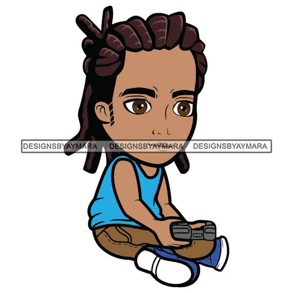 Teenager Boy Sitting Floor Playing Video Game Friends Family Illustration SVG JPG PNG Vector Clipart Cricut Silhouette Cut Cutting