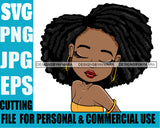 Afro Cute Lili Woman Afro Puff Hairstyle Blowing Kisses Black Girl Magic Melanin Popping Hipster Girl SVG JPG PNG Layered Cutting Files For Silhouette Cricut and More