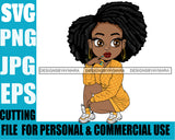 Afro Cute Lili Woman Afro Puff Hairstyle Black Girl Magic Melanin Popping Hipster Girl SVG JPG PNG Layered Cutting Files For Silhouette Cricut and More