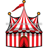 Circus Tent Red And White  SVG JPG PNG Vector Clipart Cricut Silhouette Cut Cutting1