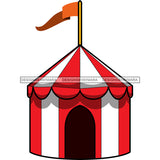 Circus Tent Red And White  SVG JPG PNG Vector Clipart Cricut Silhouette Cut Cutting1