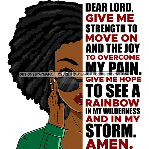 Dear Lord Give Me Strength To Move On Black Woman SVG JPG PNG Vector Clipart Cricut Silhouette Cut Cutting1