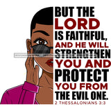 But The Lord Is Faithful Black Woman SVG JPG PNG Vector Clipart Cricut Silhouette Cut Cutting1
