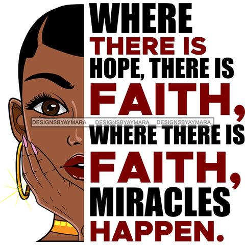 Classy Lola Half Face Religious Quote Faith Love Short Hairstyle Banner SVG JPG PNG Vector Clipart Cricut Silhouette Cut Cutting