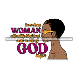 Afro Woman Religious Quotes God Side View Melanin Hipster Sunglasses Short Hair Style  SVG JPG PNG Layered Cutting Files For Silhouette Cricut More