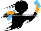 Cleaning Service Company Logo Woman Housekeeping Worker Housekeeper Maid SVG Cut File For Silhouette and Cricut