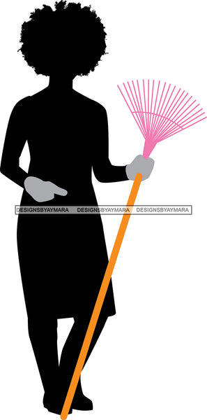 Cleaning Service Company Logo Woman Housekeeping Worker Housekeeper Maid SVG Cut File For Silhouette and Cricut