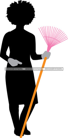 Cleaning Service Company Logo Woman Housekeeping Worker Housekeeper Maid SVG Cut File For Silhouette and Cricut