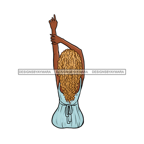 Blonde Haired Woman Showing Love Hearts Peace  JPG PNG  Clipart Cricut Silhouette Cut Cutting