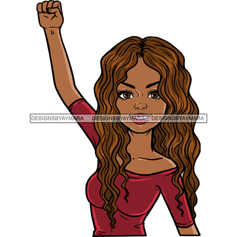 Black Woman Holding Fist Up Power JPG PNG  Clipart Cricut Silhouette Cut Cutting